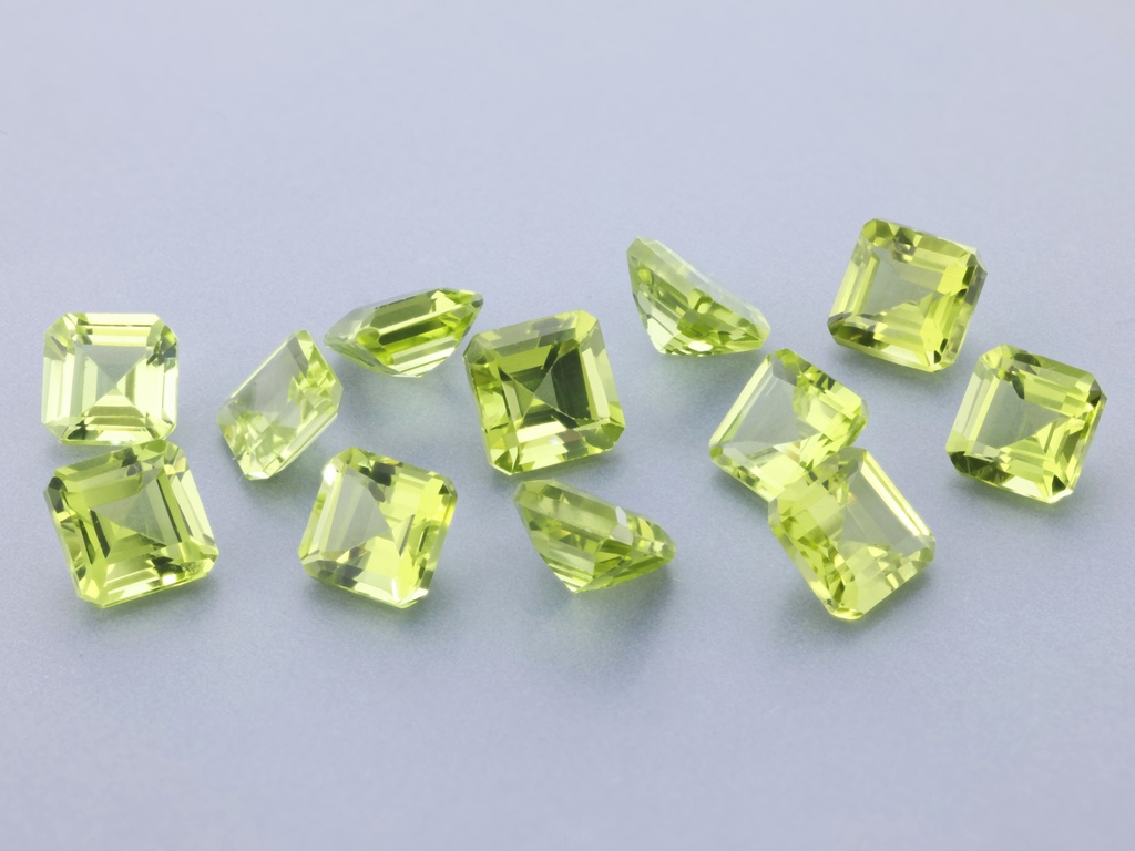 Peridot 5.00mm Square Emerald Cut