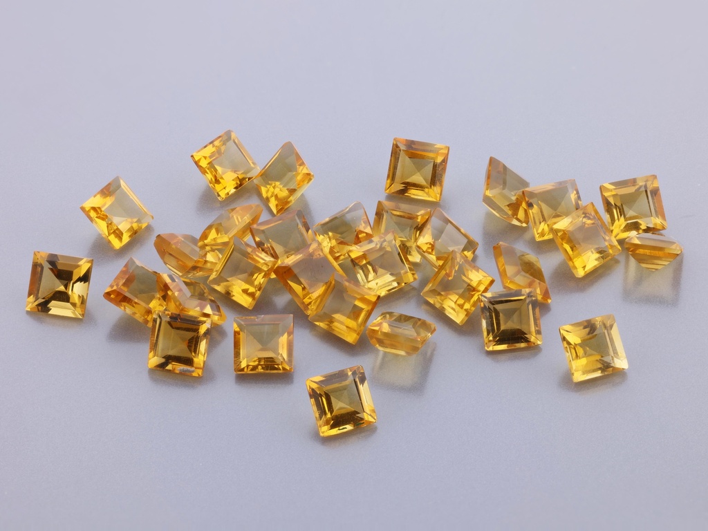 Citrine 3.50mm Carre Cut