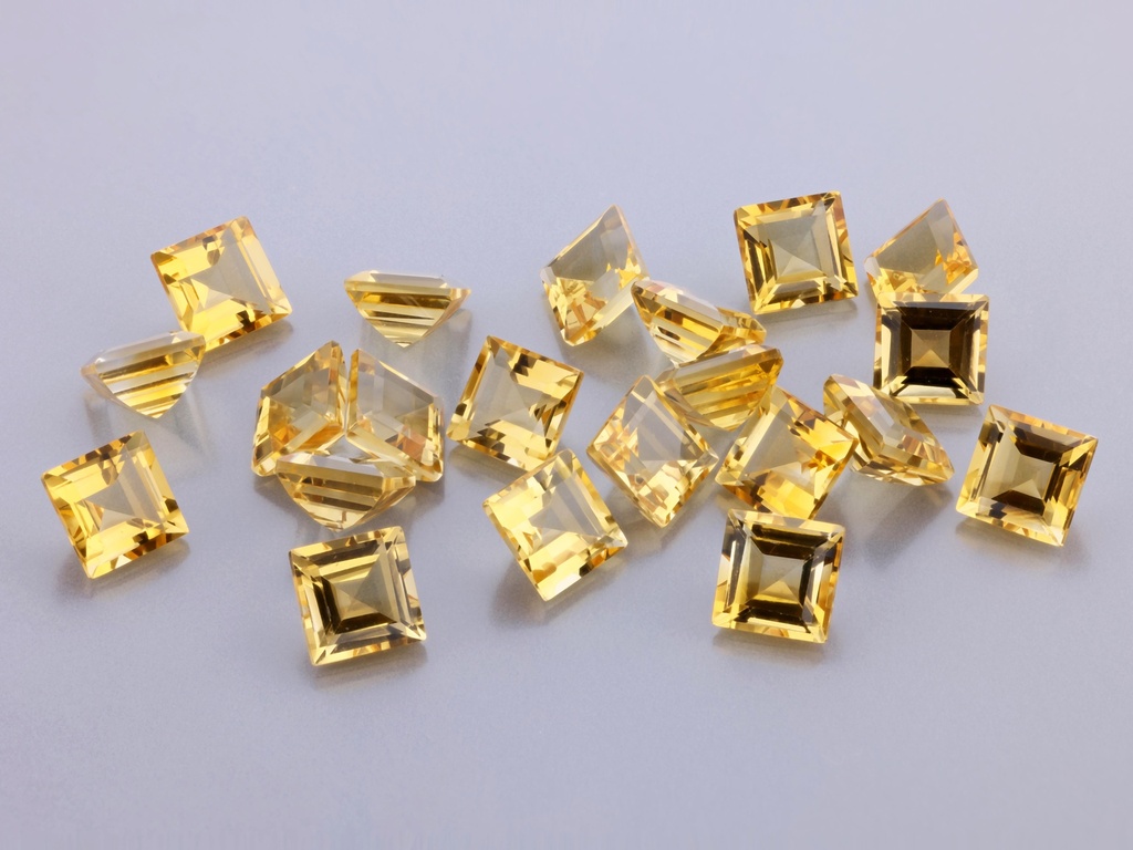 Citrine 5.00mm Carre Cut