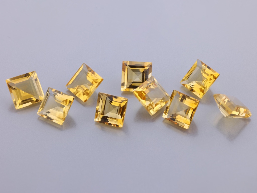 Citrine 6.00mm Carre Cut