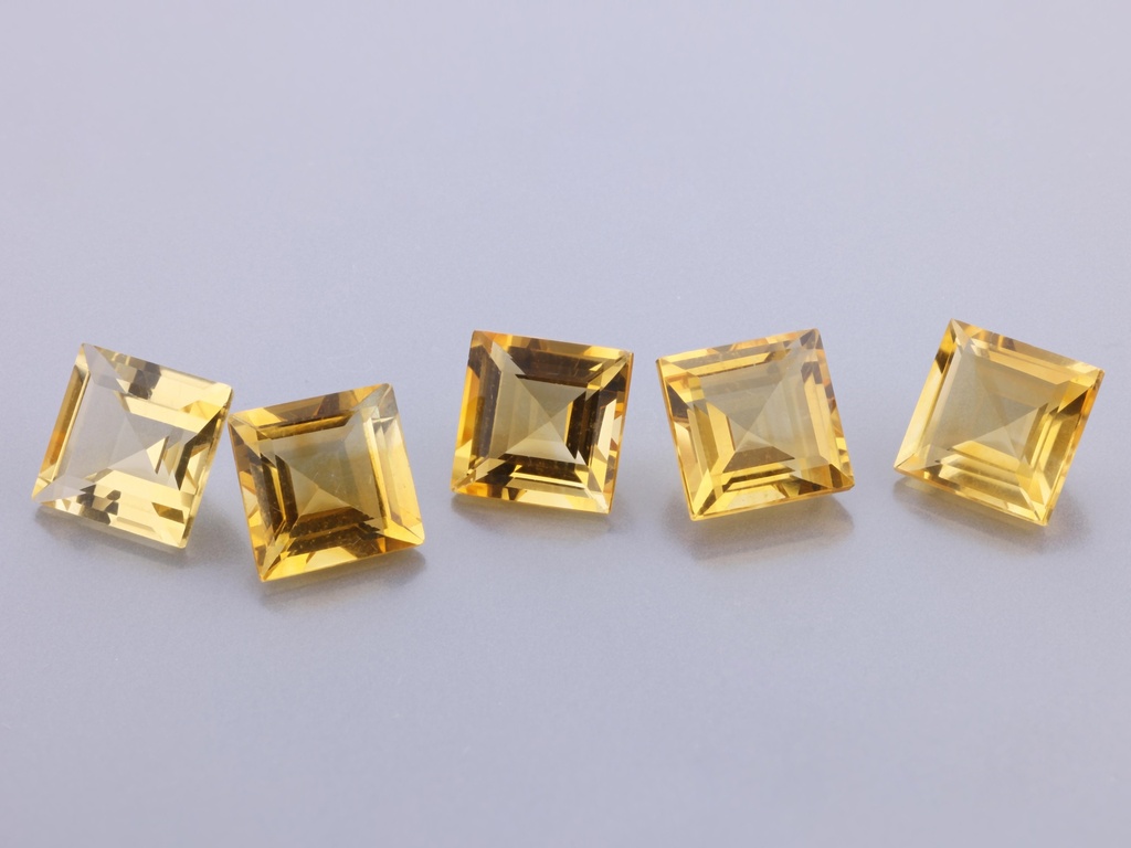 Citrine 7.00mm Carre Cut