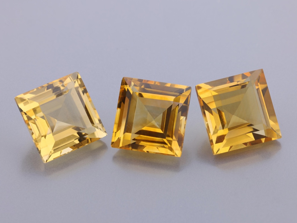 Citrine 10mm Carre Cut