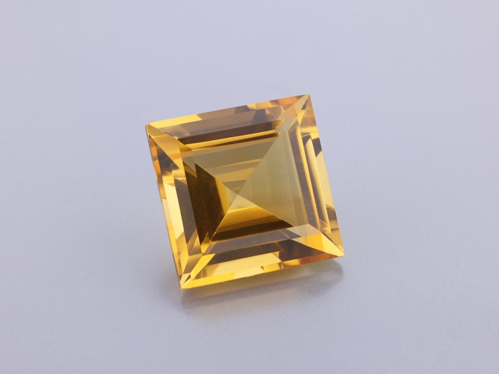 Citrine 14mm Carre Cut