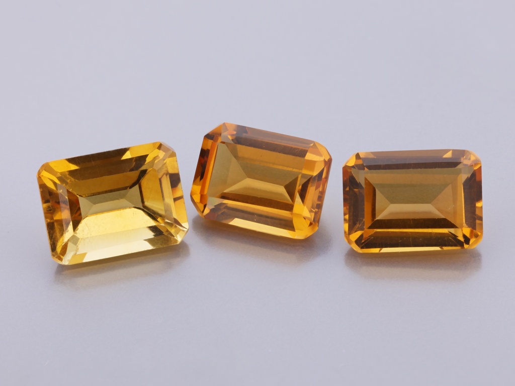 Citrine 8x6mm Emerald Cut