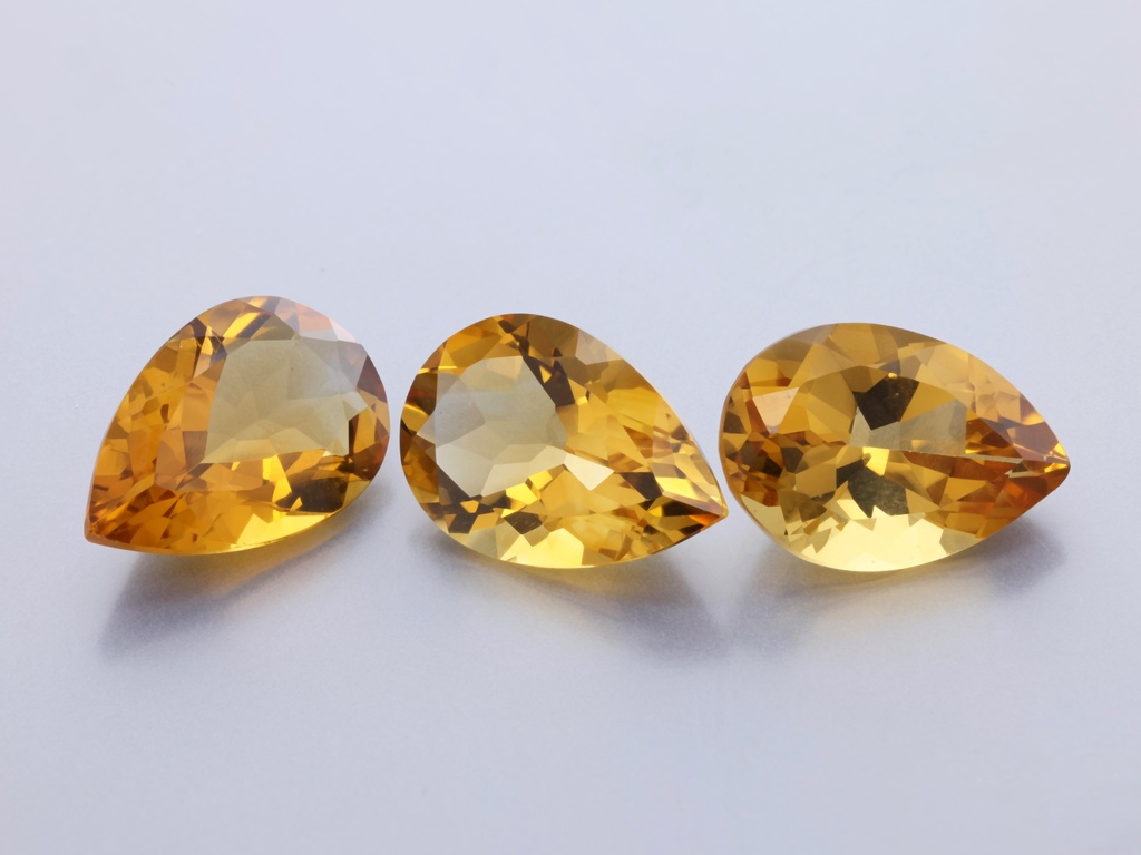 Citrine 12x8mm Pear Shape