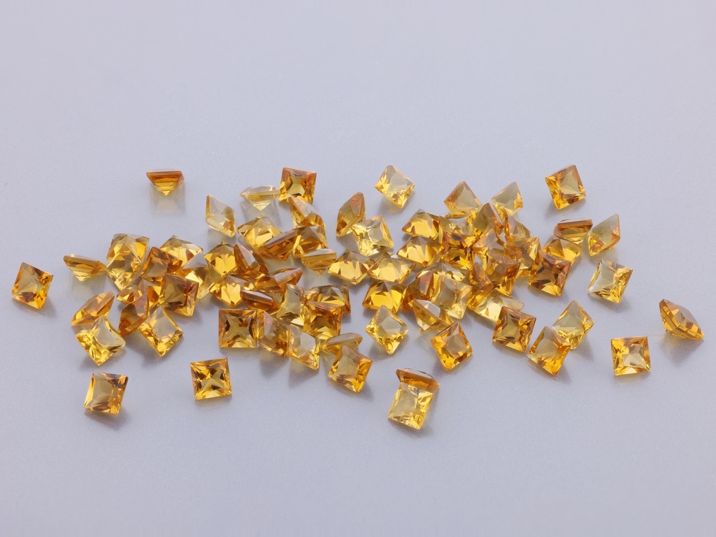 Citrine 2.50mm Princess Cut