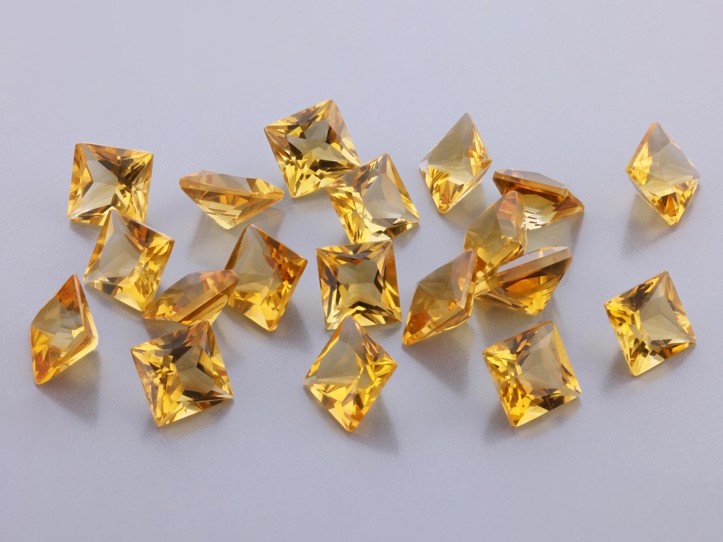 Citrine 5.00mm Princess Cut