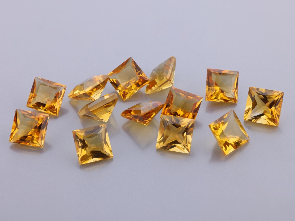 Citrine 6.00mm Princess Cut