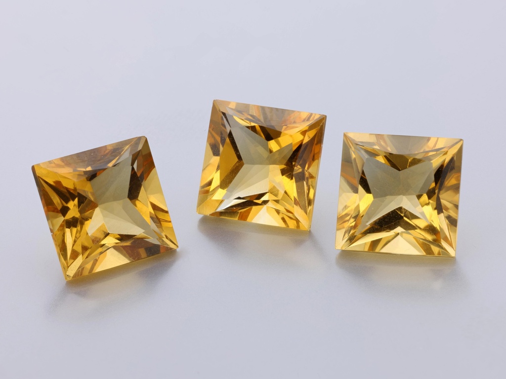 Citrine 10mm Princess Cut