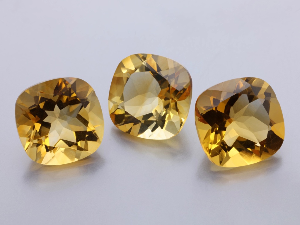 Citrine 10mm Square Cushion