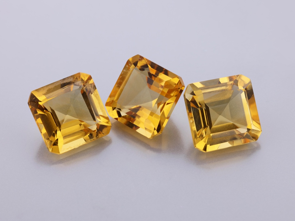 Citrine 8.00mm Square Emerald Cut