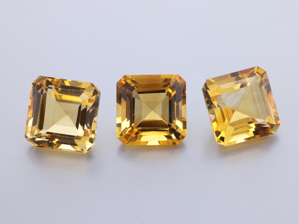 Citrine 10mm Square Emerald Cut