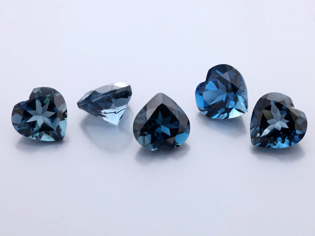 Topaz London Blue 7.00mm Heart Shape 