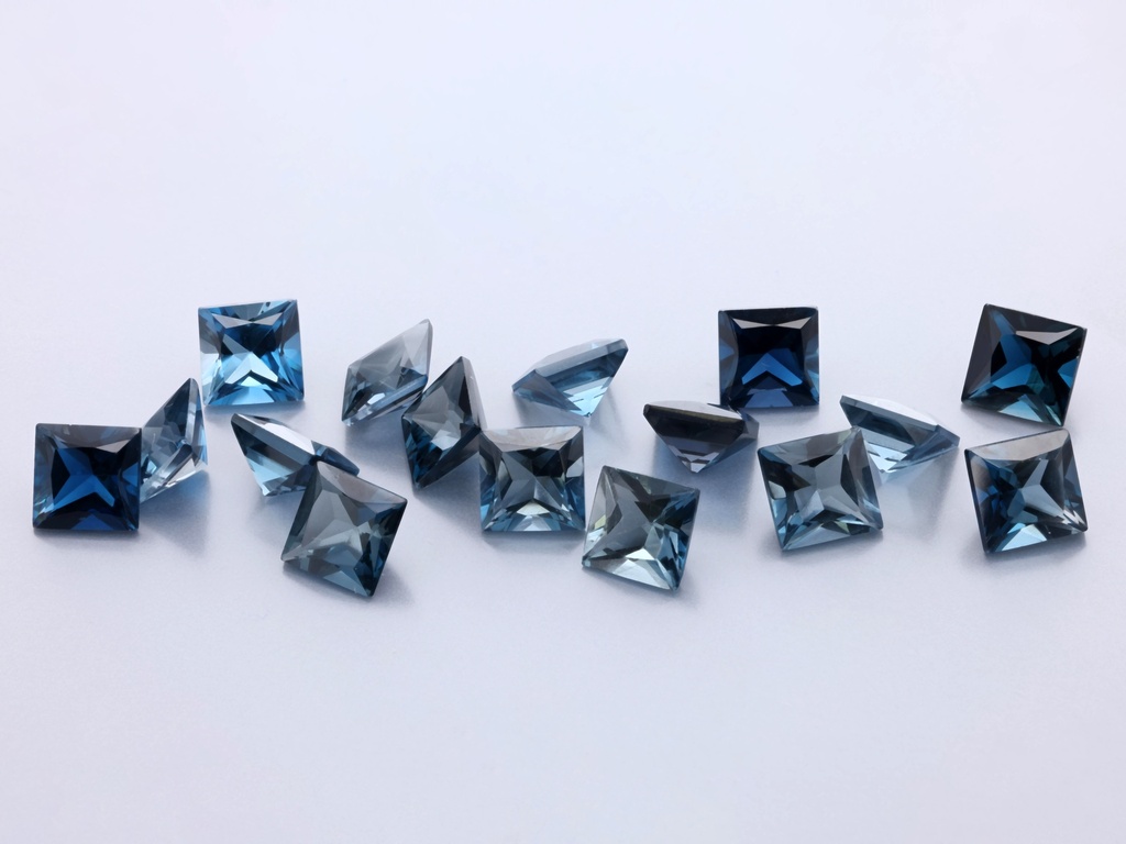 Topaz London Blue 5.00mm Princess Cut