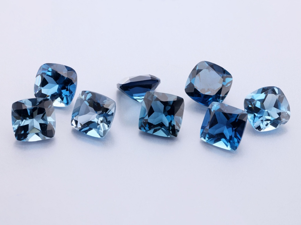 Topaz London Blue 6.00mm Square Cushion