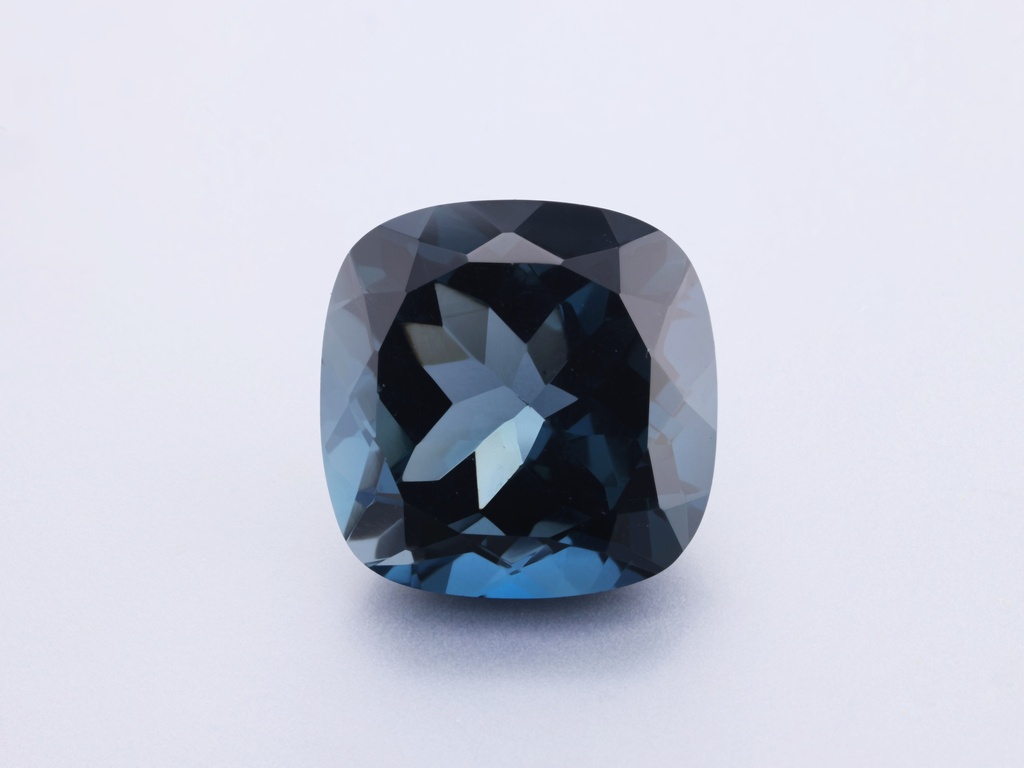 Topaz London Blue 14mm Square Cushion