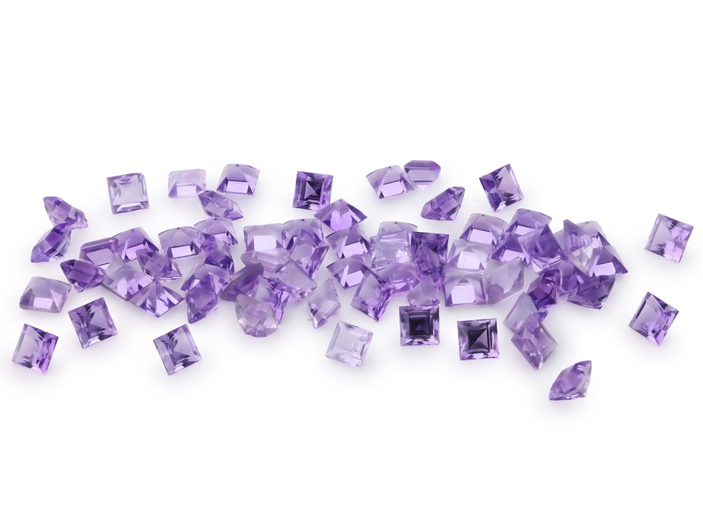[QAQS0200F] Amethyst Light 2.00mm Carre Cut