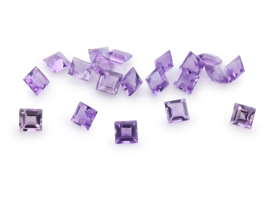 [QAQS0350F] Amethyst Light 3.50mm Carre Cut