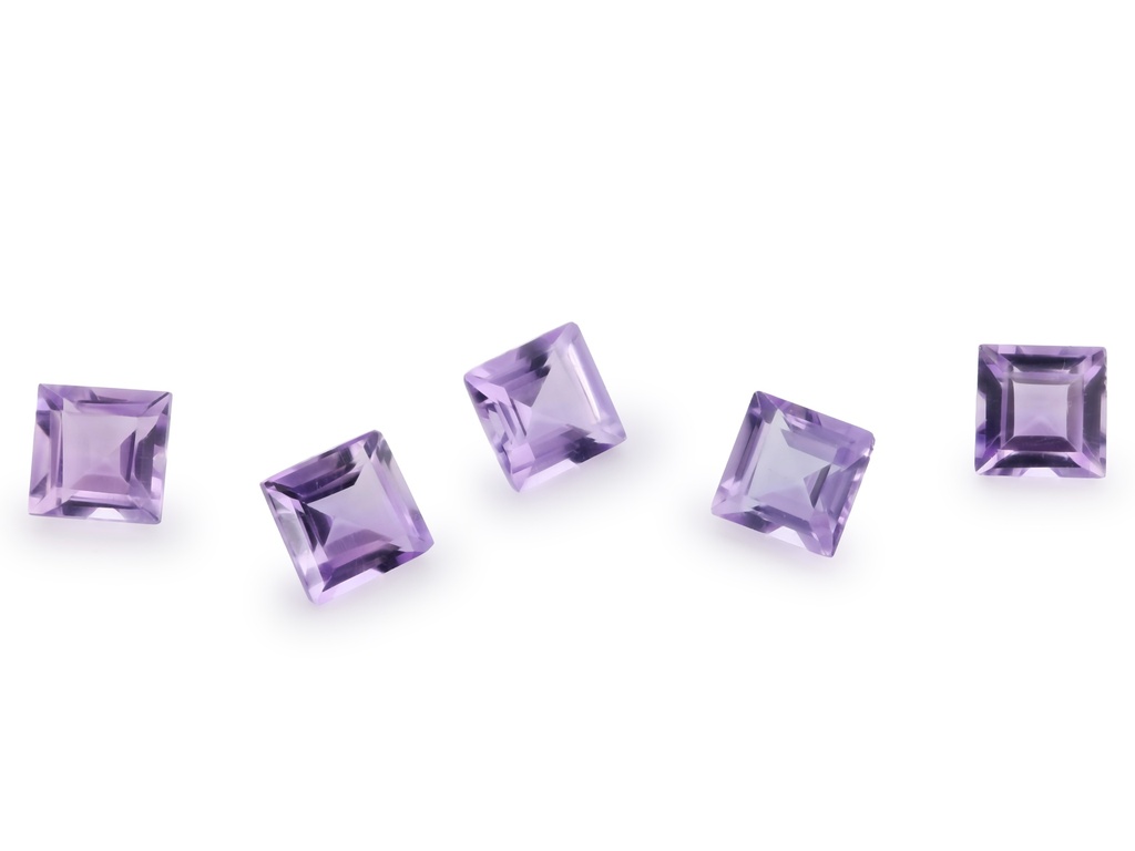 Amethyst 5.00mm Carre Cut Light