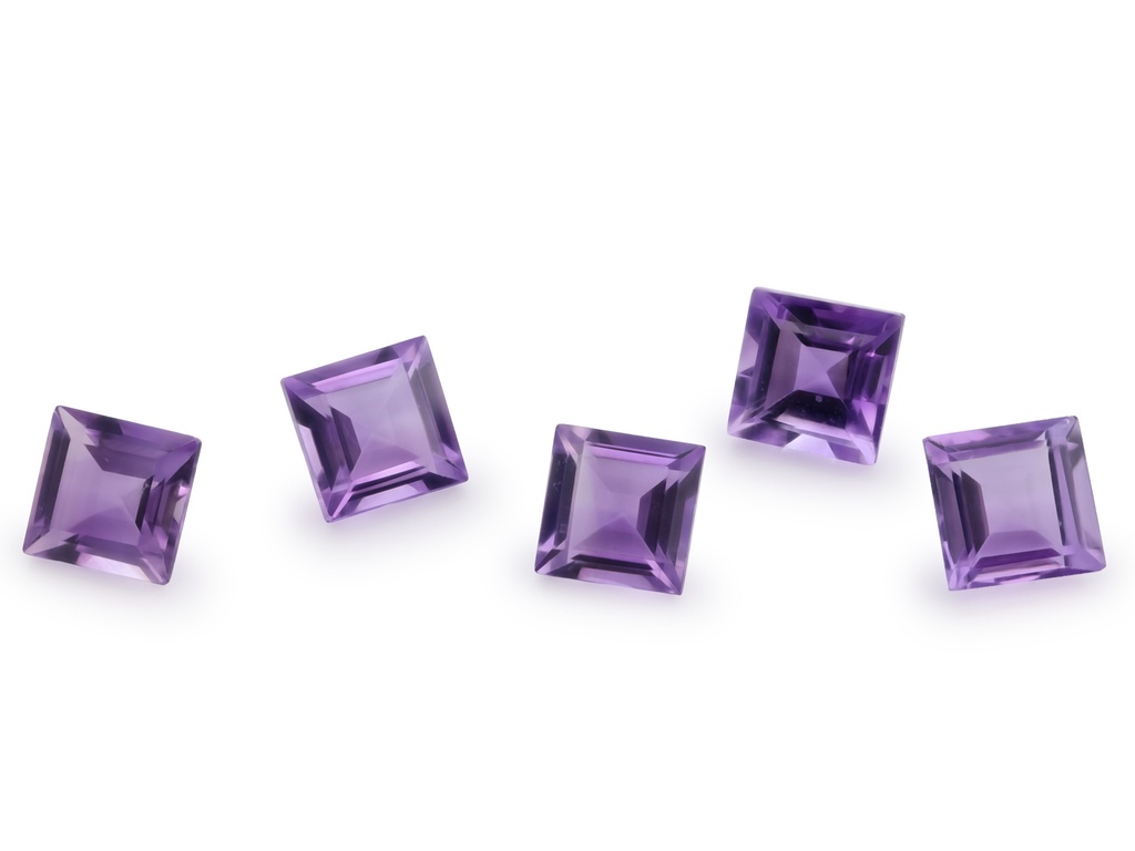 [QAQS0600F] Amethyst Light 6.00mm Carre Cut