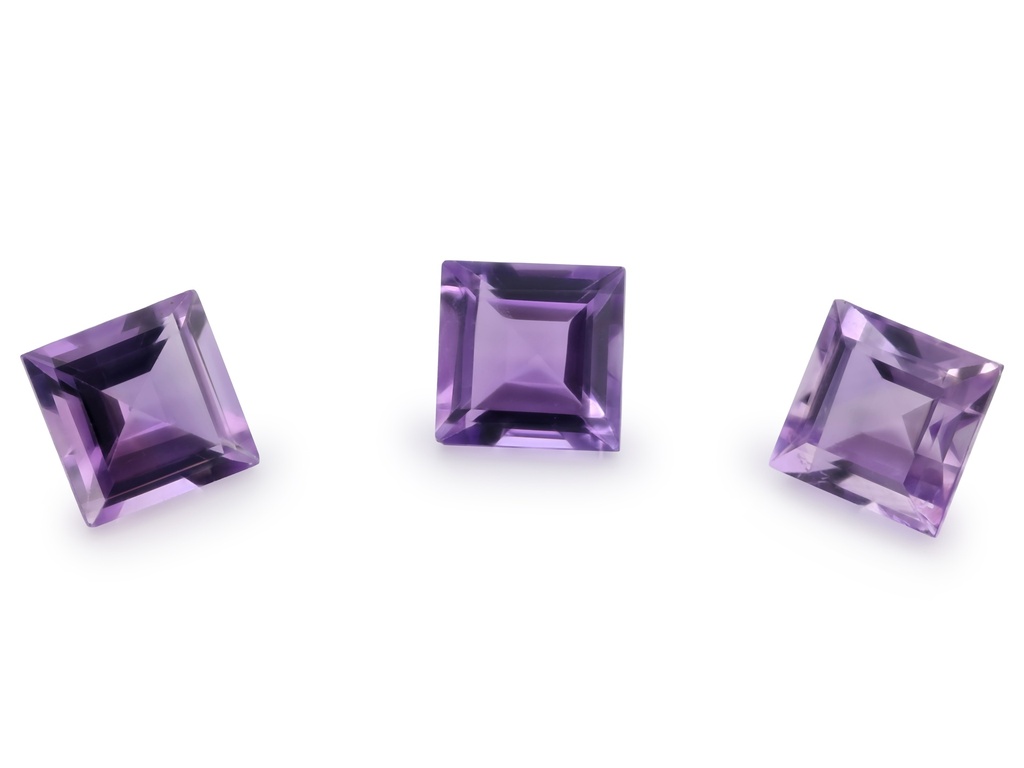 [QAQS0800F] Amethyst Light 8.00mm Carre Cut
