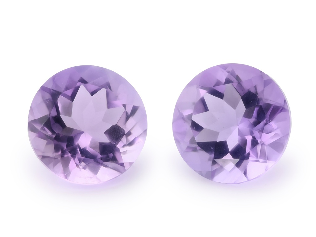Amethyst 13mm Round Light Colour 