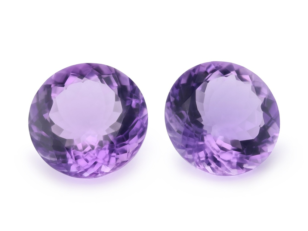 Amethyst 15mm Round Light Colour 