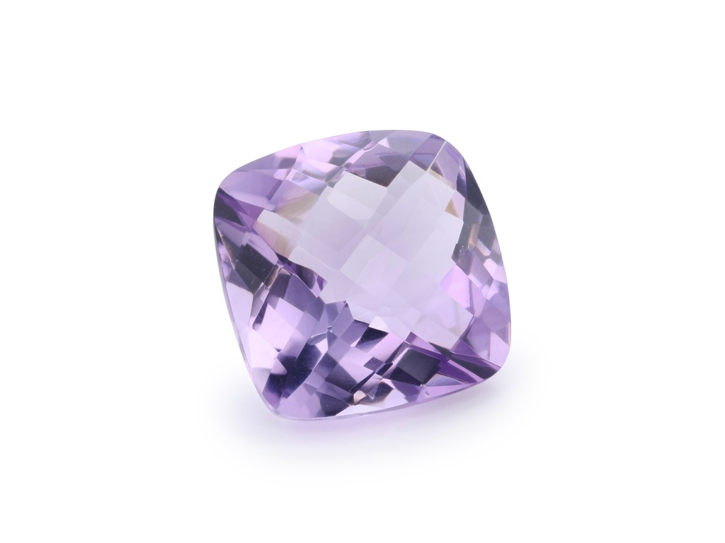 Amethyst 15mm Square Cushion Light Colour Chequerboard
