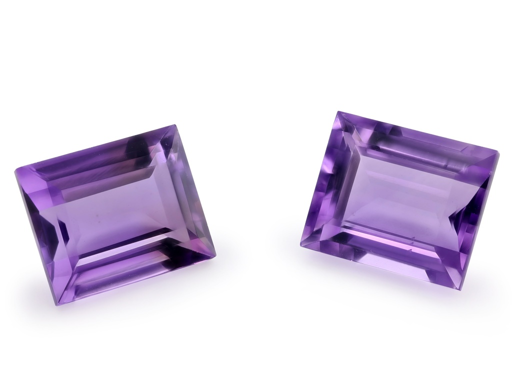Amethyst 12x10mm Baguette Light Colour 