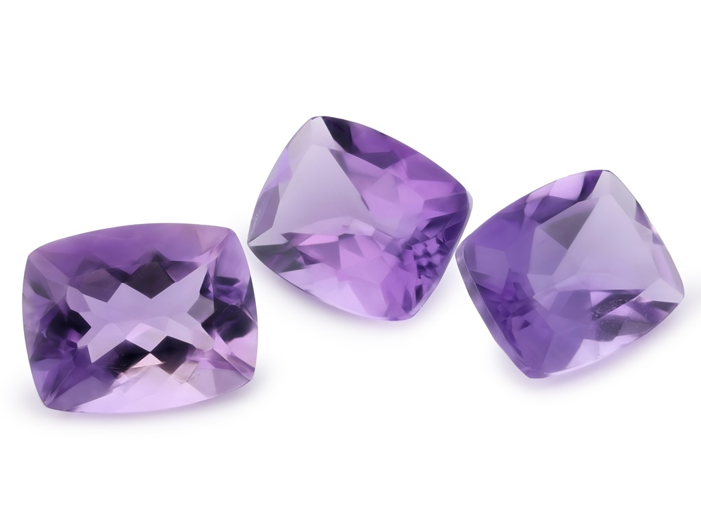 Amethyst 10x8mm Cushion Light Colour