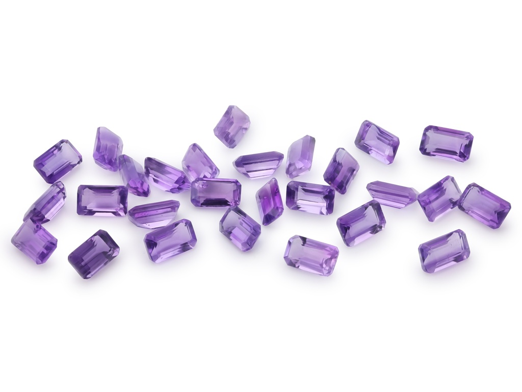 [QAOS0503F] Amethyst 5x3mm Emerald Cut Light Colour 