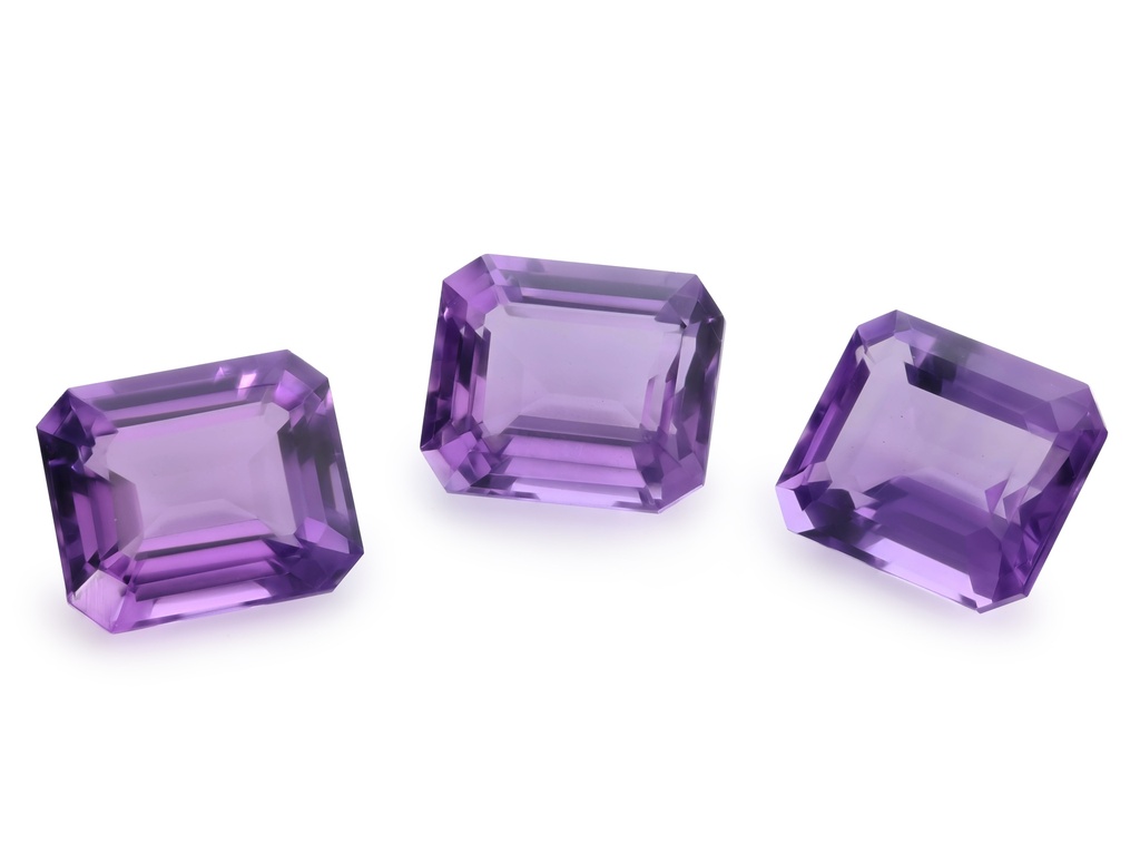 Amethyst 14x12mm Emerald Cut Light Colour 