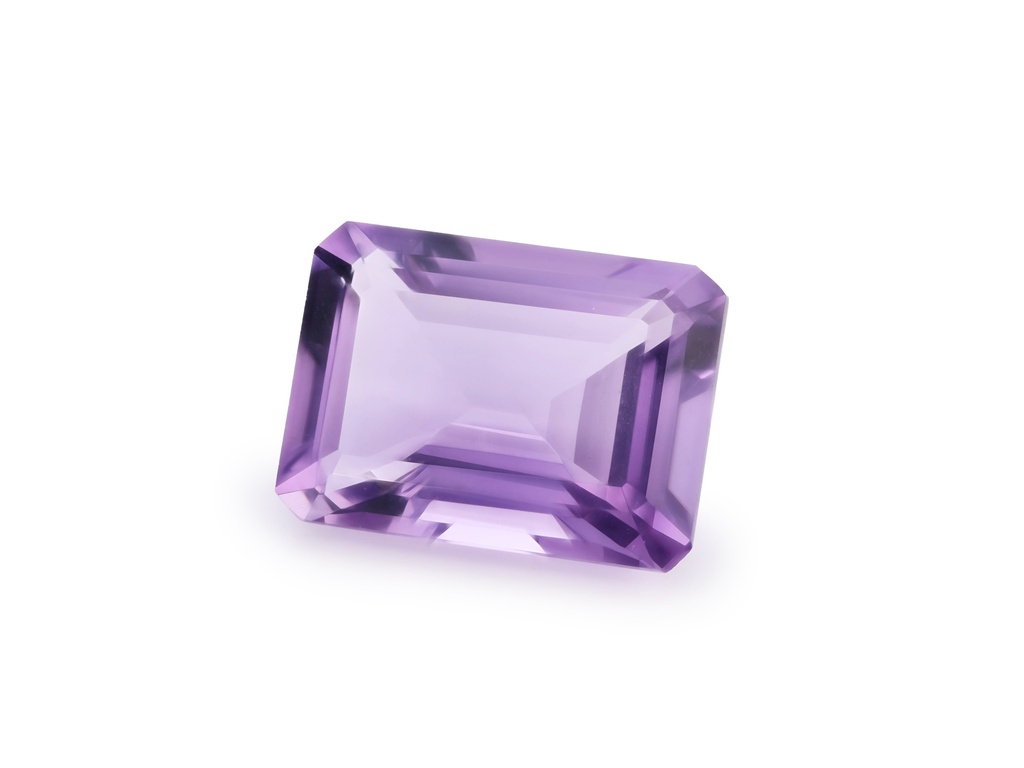 Amethyst 18x13mm Emerald Cut Light Colour 