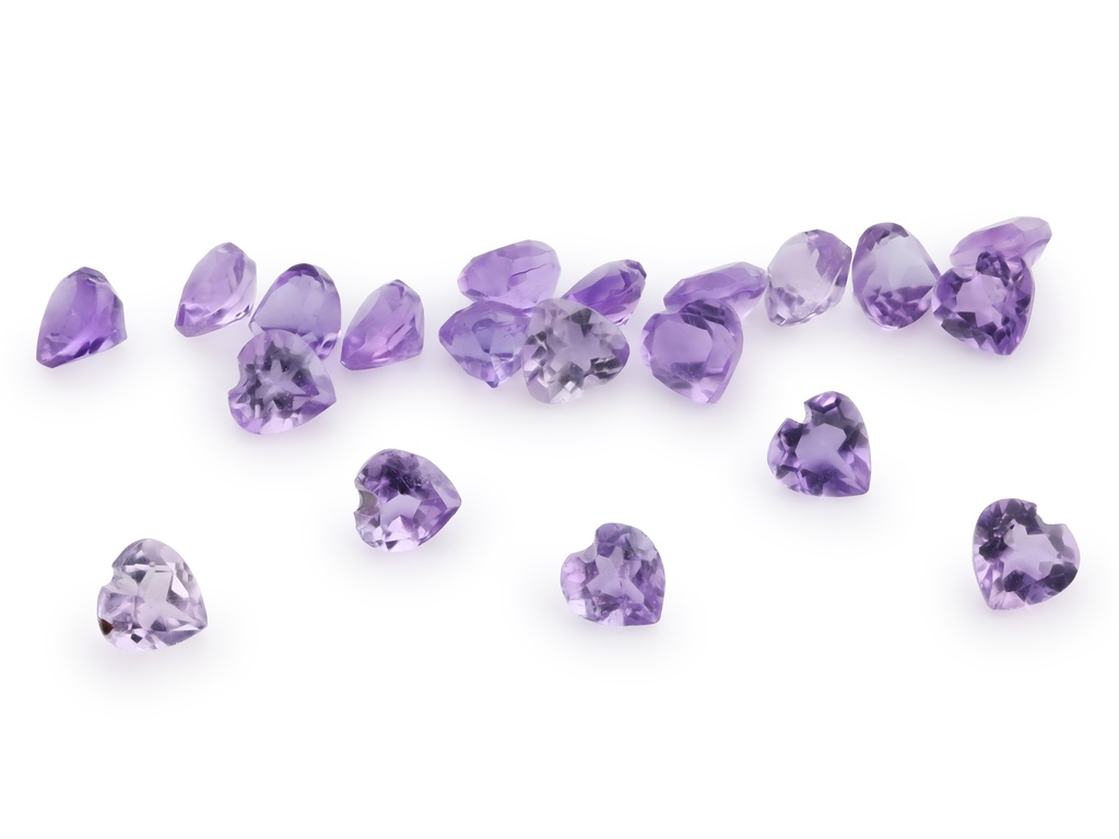 [QAHB0300F] Amethyst 3.00mm Heart Shape Light Colour 
