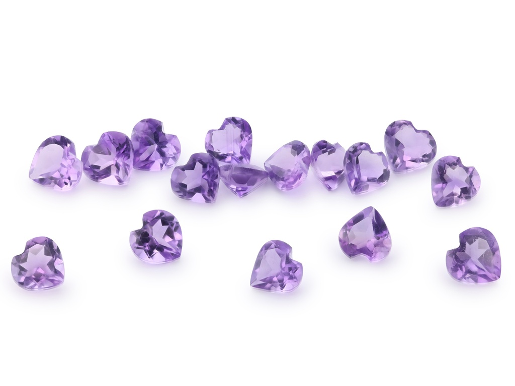 Amethyst 5.00mm Heart Shape Light Colour 