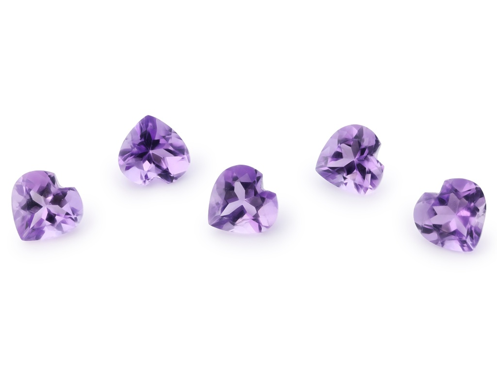 Amethyst 6.00mm Heart Shape Light Colour 