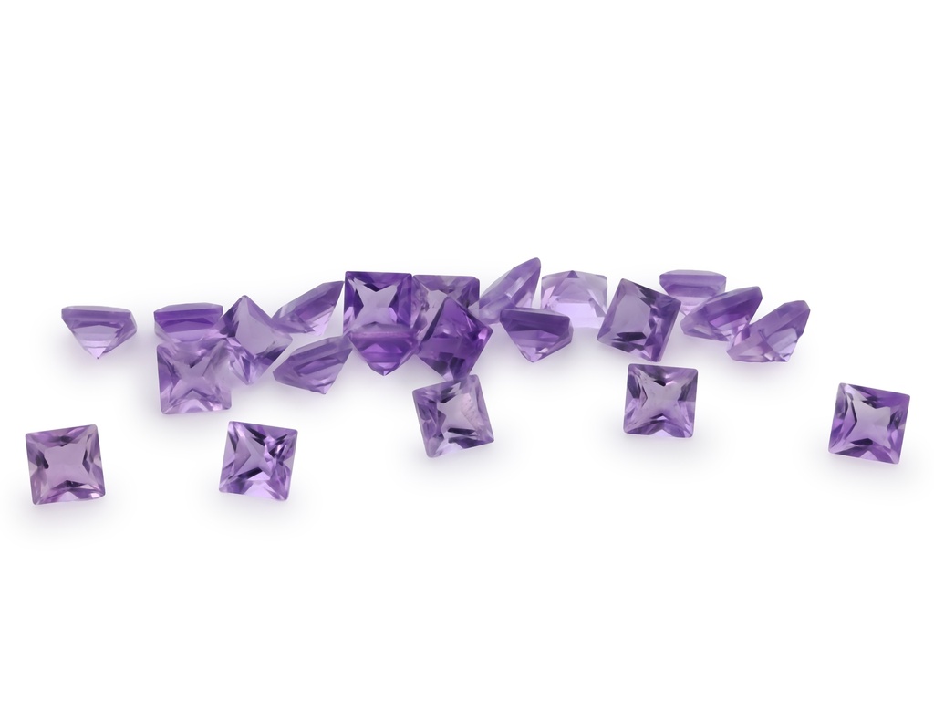 [QAQP0300F] Amethyst 3.00mm Princess Cut Light Colour