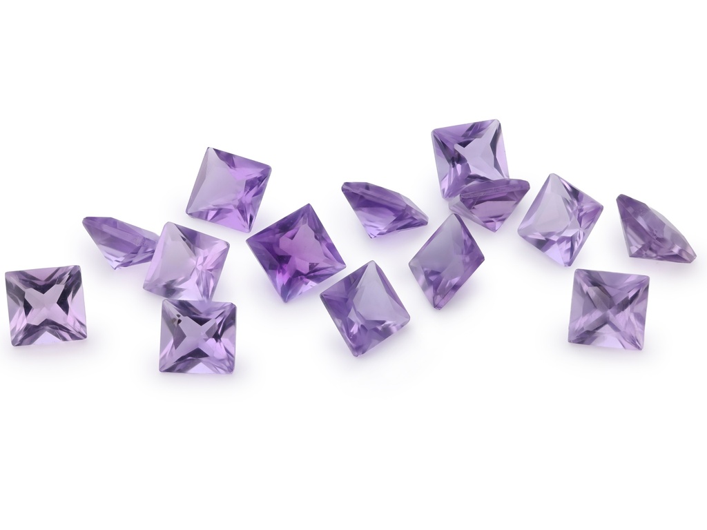 Amethyst 5.00mm Princess Cut Light Colour