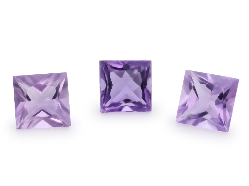 Amethyst 8.00mm Princess Cut Light Colour