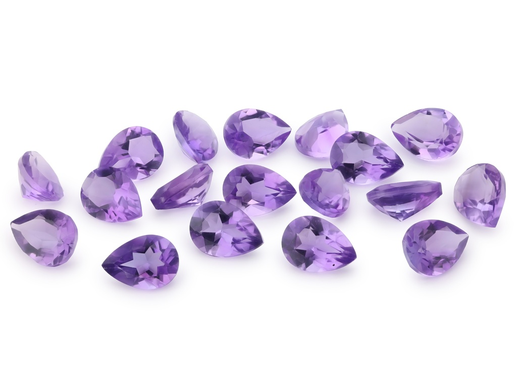 Amethyst 7x5mm Pear Shape Mid to Strong Colour 