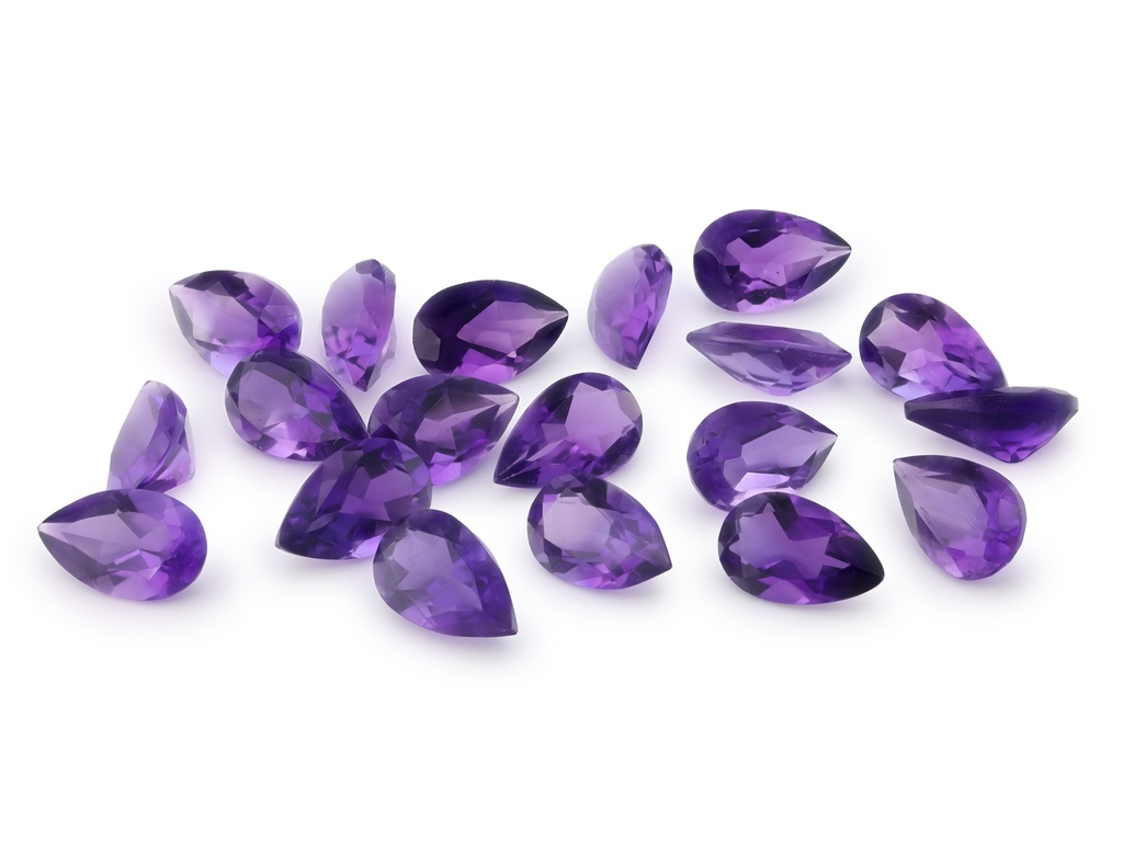 Amethyst 8x5mm Pear Shape Mid to Strong Colour 
