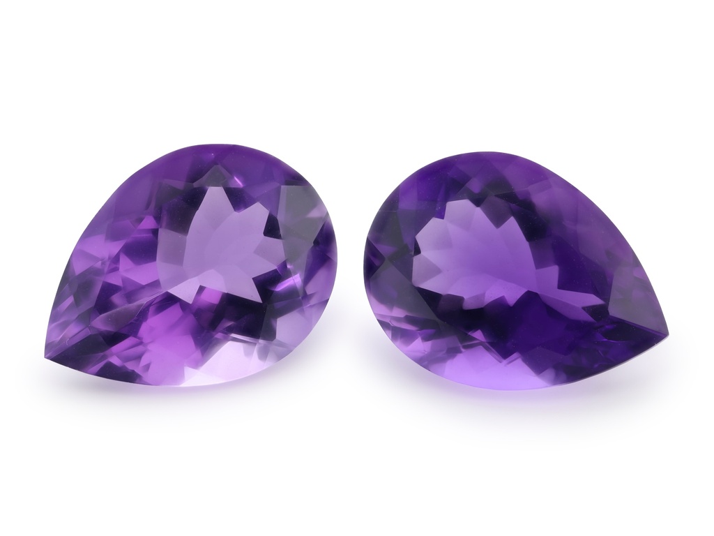 Amethyst 20x15mm Pear Shape Mid to Strong Colour 
