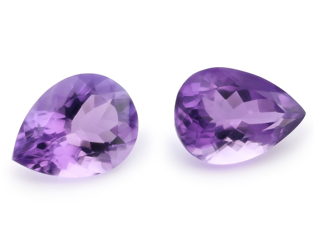 Amethyst 16x12mm Pear Shape Light Colour 