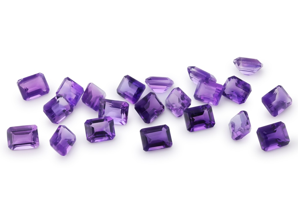[QAOS0504M] Amethyst Mid to Strong 5x4mm Emerald Cut