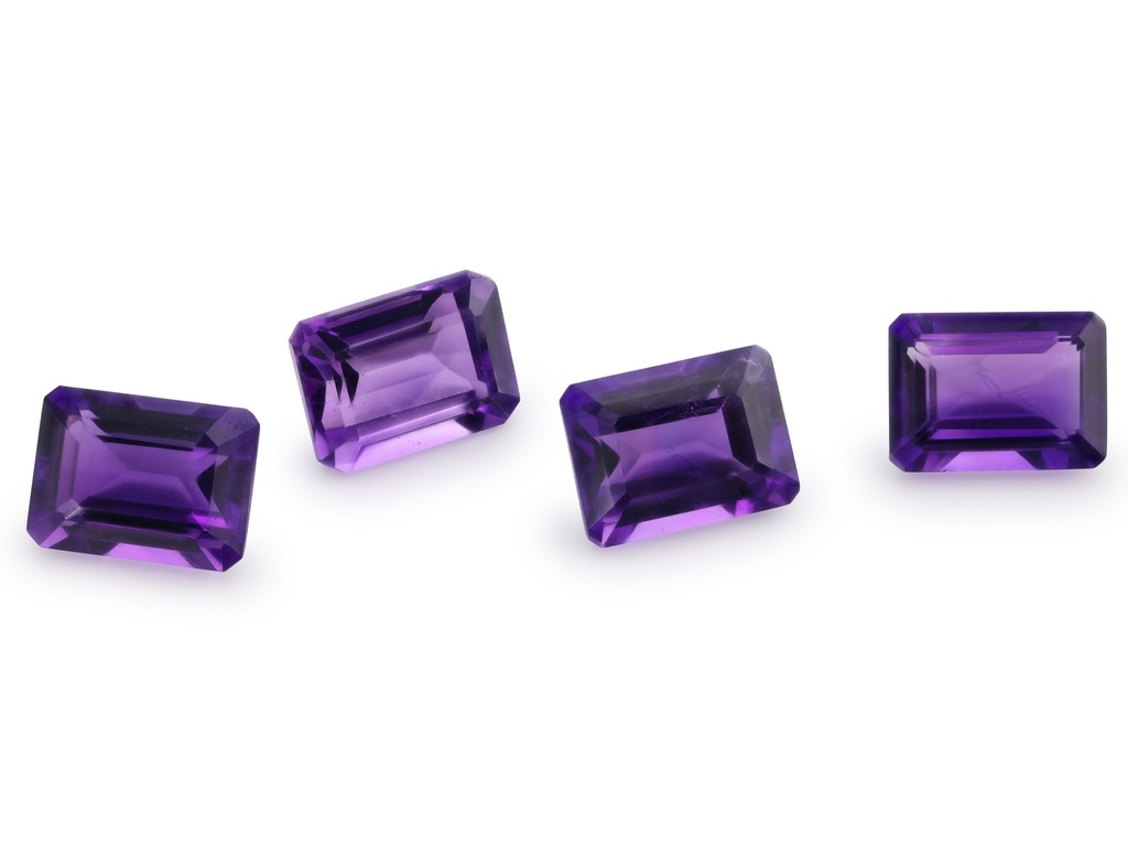Amethyst Mid to Strong 8x6mm Emerald Cut