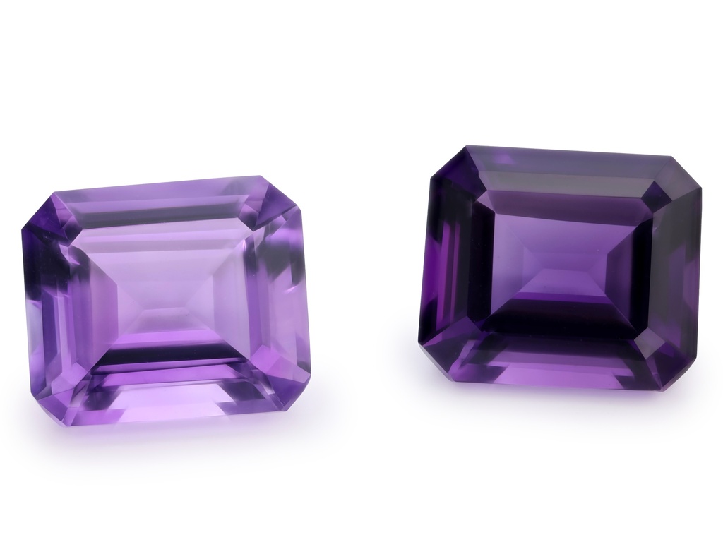 Amethyst Mid to Strong 14x12mm Emerald Cut