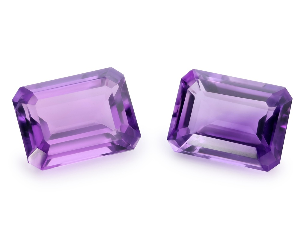 Amethyst Mid to Strong 16x12mm Emerald Cut