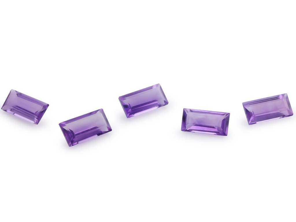 Amethyst 6x3mm Baguette Mid to Strong Colour 