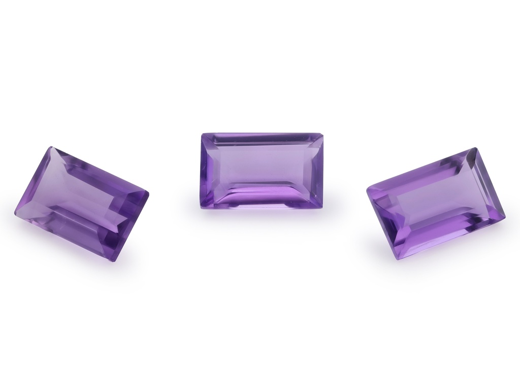Amethyst 8x5mm Baguette Mid to Strong Colour 