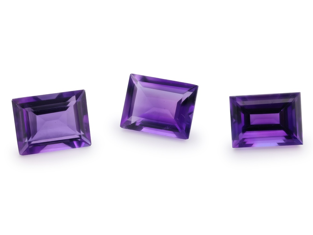 Amethyst 9x7mm Baguette Mid to Strong Colour 